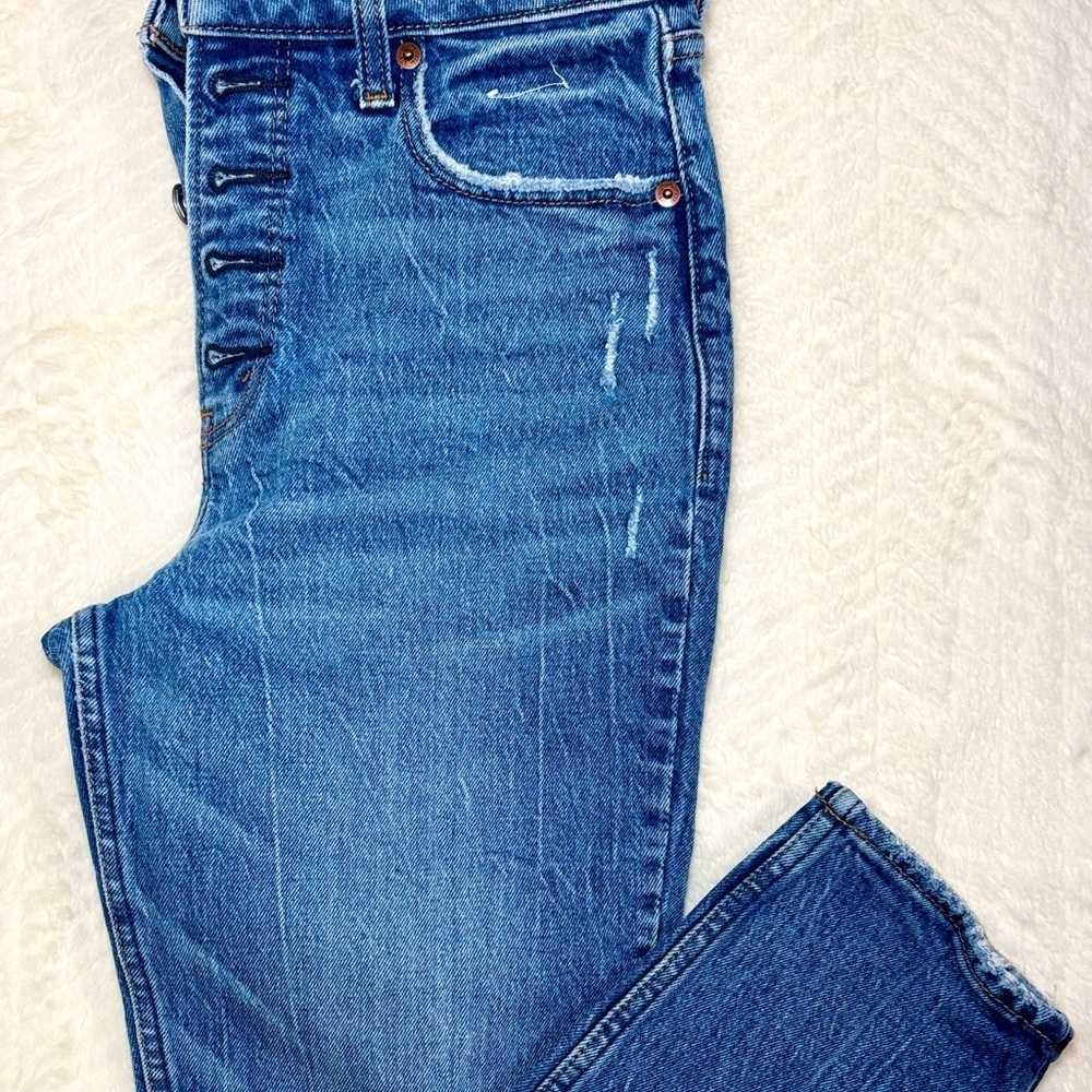 Abercrombie & Fitch Curve Love High-Rise Button Fly Skinny Jeans – Size 25